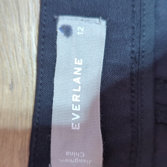 Everlane The Fixed-Waist Stretch Cotton Black Pant sz 12 - Picture 4 of 9